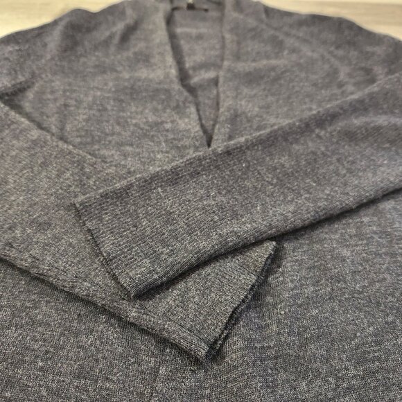 Eileen Fisher Petite Grey 100% Merino Wool Open Front Cardigan Women's Size PL - Picture 8 of 14